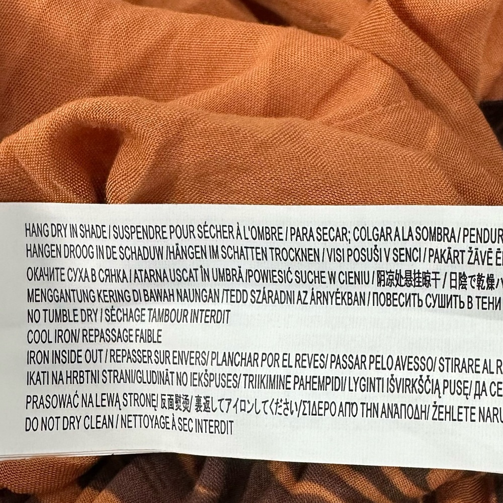 MINKPINK Women's Medium Finley Maxi Halter Dress Orange Brown Floral 55” Long - Picture 12 of 15